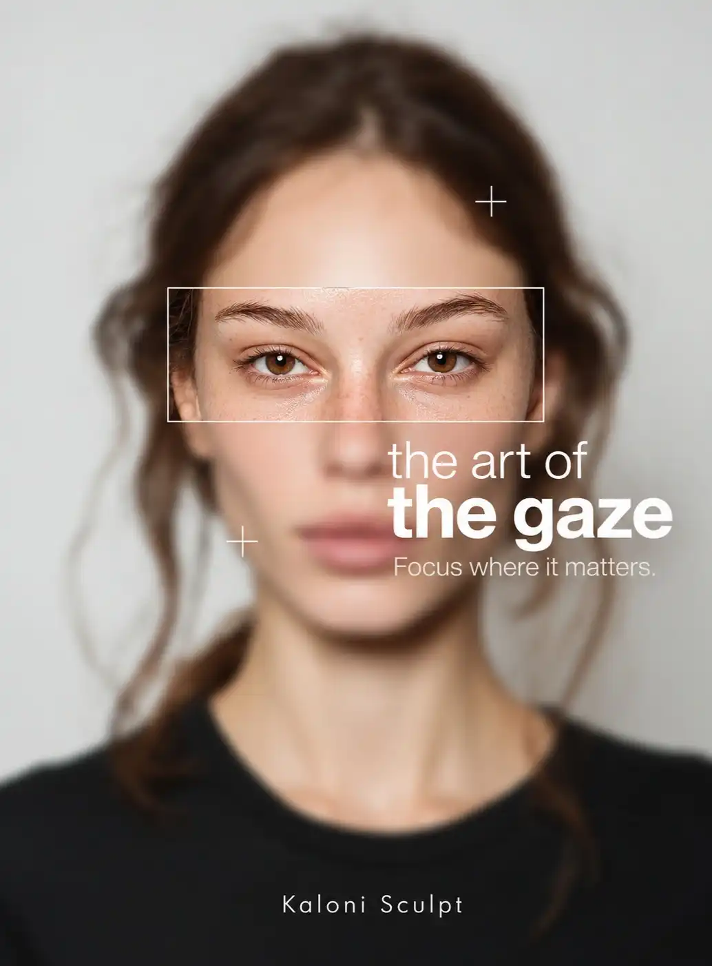 Campaña The Art of the Gaze con un marco alrededor de los ojos.